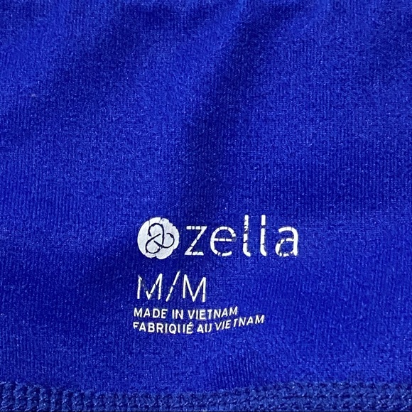 Zella blue floral LIVE IN Leggings pants medium - Picture 6 of 8